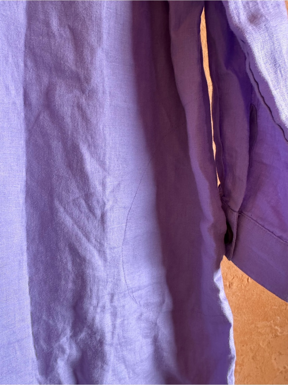 J.Jill Love Linen 100% Linen Shirt Dress L Light Purple Pockets - Picture 5 of 9